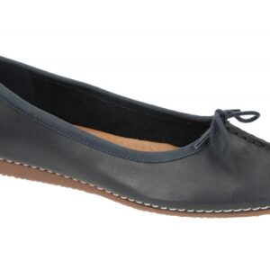 Clarks Freckle Ice 20352932 4 Damen Ballerinas navy blau Echtleder Slipper