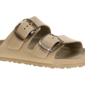 Birkenstock Damen Pantoletten 1030389 Arizona Big Buckle EVA Taupe-Braun Leic...