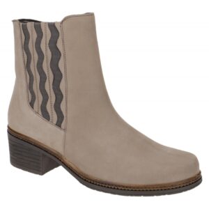 Gabor 94.663.19 Damen Stiefeletten grau fango Best Fitting Blockabsatz