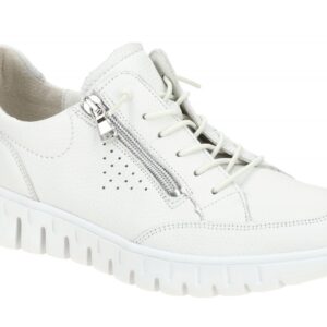 Waldl?ufer 916003 H-BIRDY Damen Halbschuhe Wei?, bequem mit rutschfester Sohle