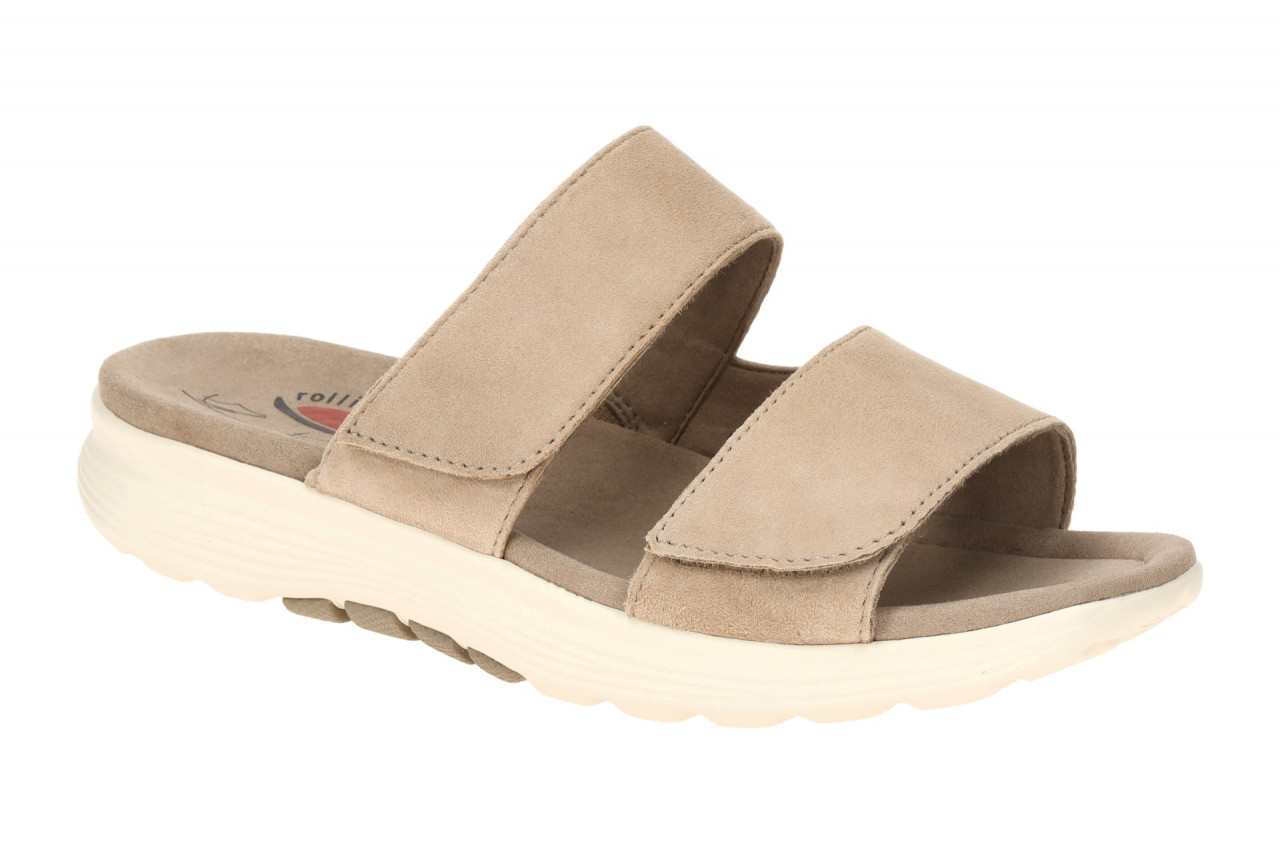 Gabor 86.811.30 ROLLINGSOFT - 2 STRAP Beige Sand Damen Pantoletten Keilabsatz 1 Gabor 86.811.30 ROLLINGSOFT - 2 STRAP Beige Sand Damen Pantoletten Keilabsatz