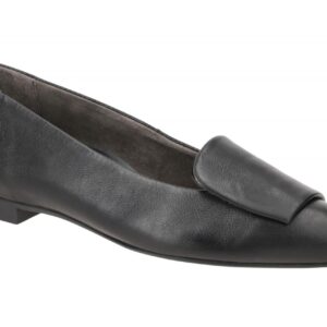 Paul Green Damen Ballerinas 3792-010 schwarz (black) Echtleder spitz Absatz 1cm