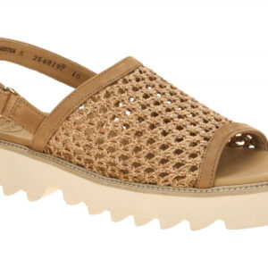 Paul Green Damen Sandale 6209-009 Braun Sisal Nubuck Leder Klettverschluss XL...