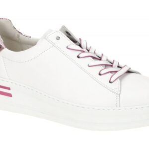 Gabor 66.395.55 FLORENZ Damenschuhe - Sneaker weiss/rose Nappa Snake Met.