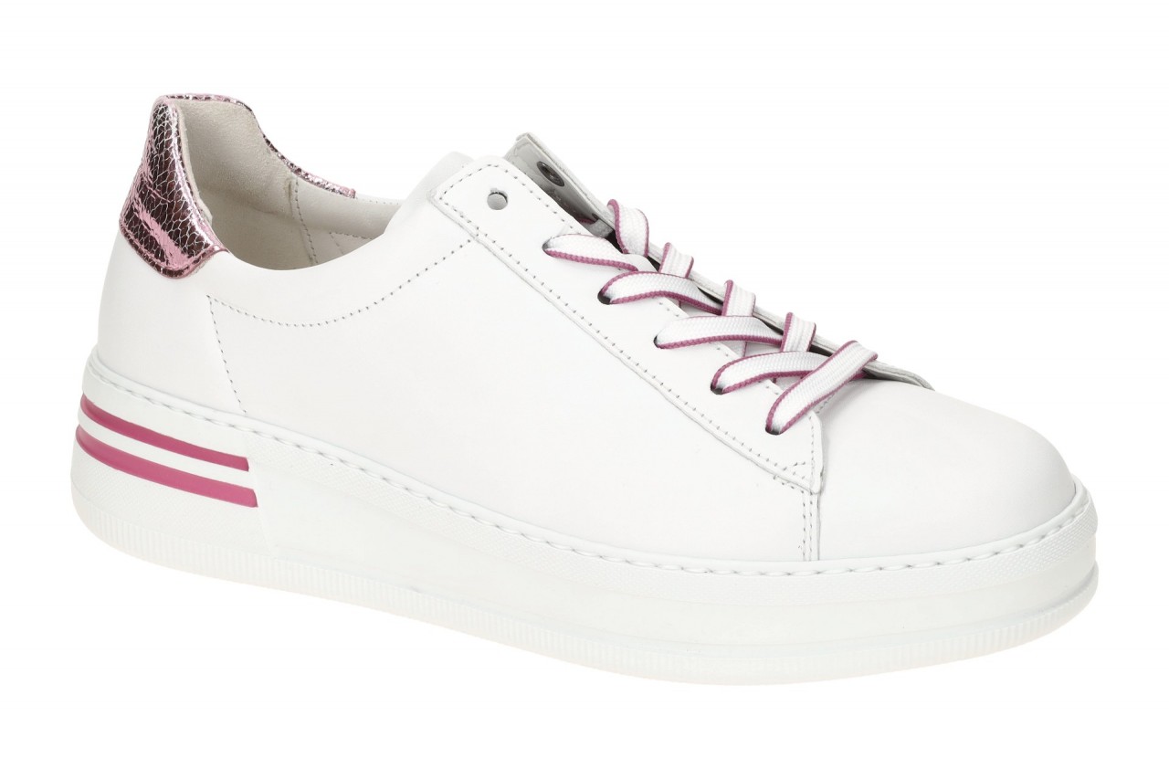 Gabor 66.395.55 FLORENZ Damenschuhe - Sneaker weiss/rose Nappa Snake Met. 1 Gabor 66.395.55 FLORENZ Damenschuhe - Sneaker weiss/rose Nappa Snake Met.