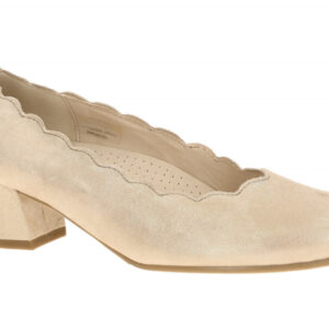 Gabor 3006.01.006 Damen Pumps Beige Sand Glitzer Komfort-Fu?bett Blockabsatz
