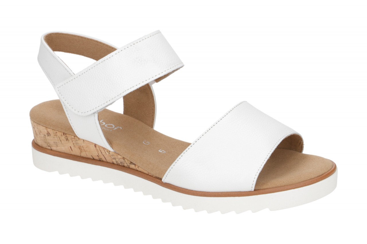 Gabor 82.750 Damen Sandalette Wei? Echtleder Keilabsatz Klettverschluss 1 Gabor 82.750 Damen Sandalette Wei? Echtleder Keilabsatz Klettverschluss