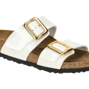 Birkenstock 1029438 SYDNEY CUSHION BUCKLE Damen Pantolette - Wei? Patent White