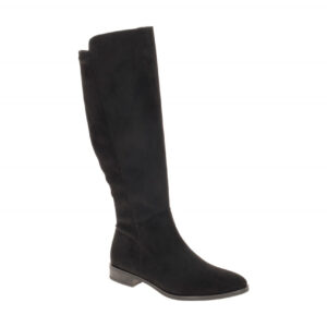 Paul Green Damenstiefel 8254-00 Schwarz Velourleder Stretch Schaft Blockabsatz