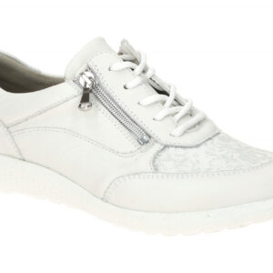 Waldl?ufer 634K02 K-IRA bequeme Damenschuhe wei?/silber mit Blumenmuster