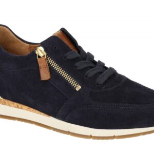 Gabor 83.411.16 Damen Halbschuhe Sneaker Blau atlantik/camel (gold) BEST FITTING