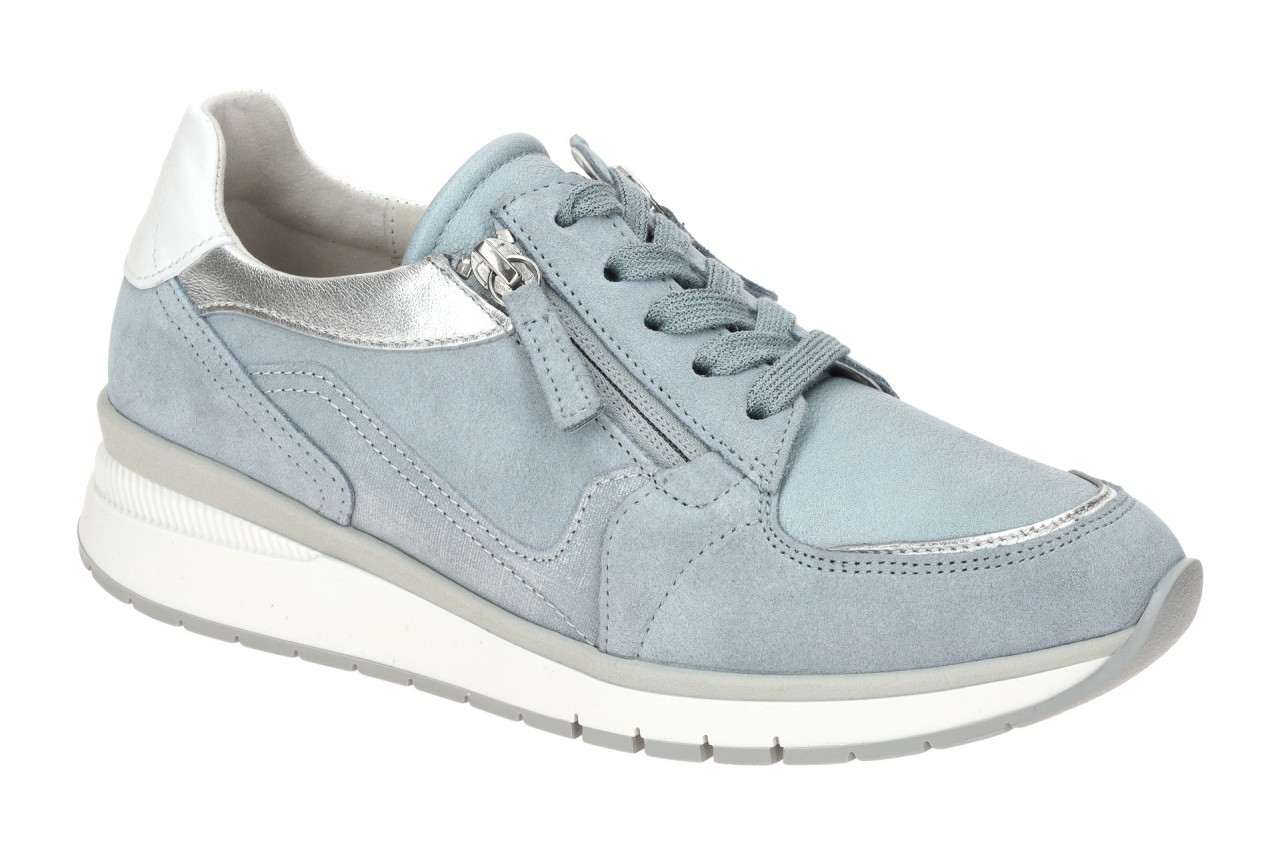 Gabor 86.307.64 Damen Sneaker in Lagune/Silber/Wei?, Keilabsatz, K-Weite 1 Gabor 86.307.64 Damen Sneaker in Lagune/Silber/Wei?, Keilabsatz, K-Weite