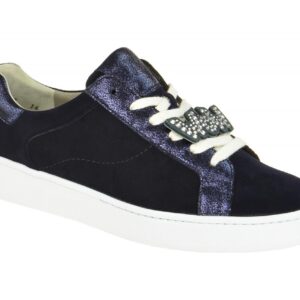 Paul Green Damen Sneaker 4526-009 Blau Saphir Echtleder Rauhleder Velour Fu?bett