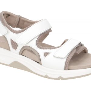 Gabor 86.889 Damen Sandale ROLLINGSOFT Wei? Keilabsatz Klettverschluss