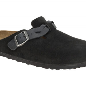 Birkenstock 1030497 Boston Braided Clogs Schwarz - Black bequeme Damenschuhe