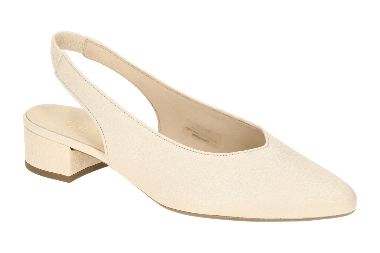 Gabor 81.520.22 Sling Pumps Beige Echtleder Spitz Absatz 3cm 1 Gabor 81.520.22 Sling Pumps Beige Echtleder Spitz Absatz 3cm