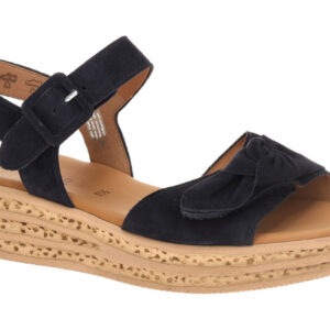 Gabor 84.553 Damen Sandalette dark-blue Keilabsatz F-Normal Weite