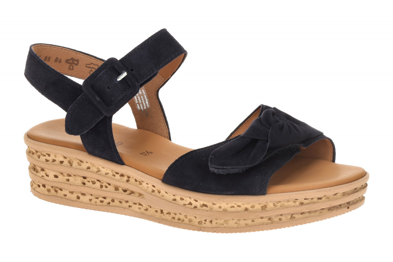 Gabor 84.553 Damen Sandalette dark-blue Keilabsatz F-Normal Weite 1 Gabor 84.553 Damen Sandalette dark-blue Keilabsatz F-Normal Weite