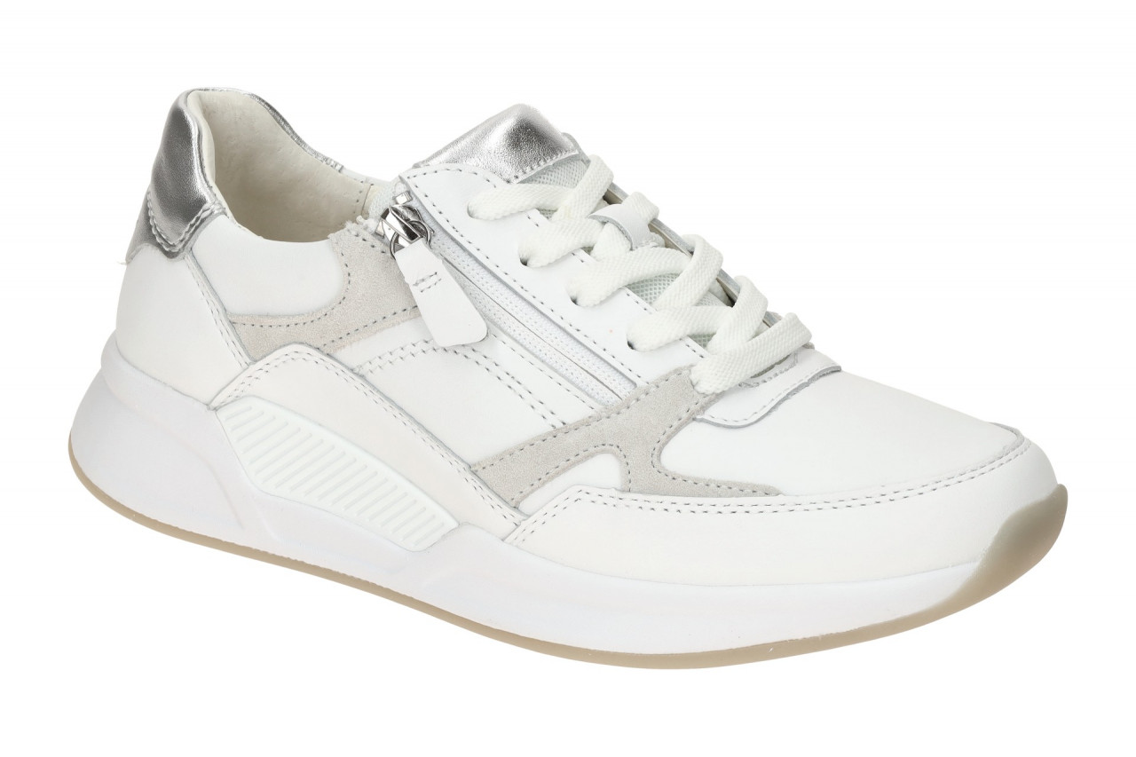 Gabor 86.958.50 ROLLINGSOFT Damen Sneaker wei?/silber - extra leicht 1 Gabor 86.958.50 ROLLINGSOFT Damen Sneaker wei?/silber - extra leicht