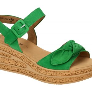 Gabor 64.653.19 Damen Riemchen Sandale gr?n verde - Best Fitting Keilabsatz