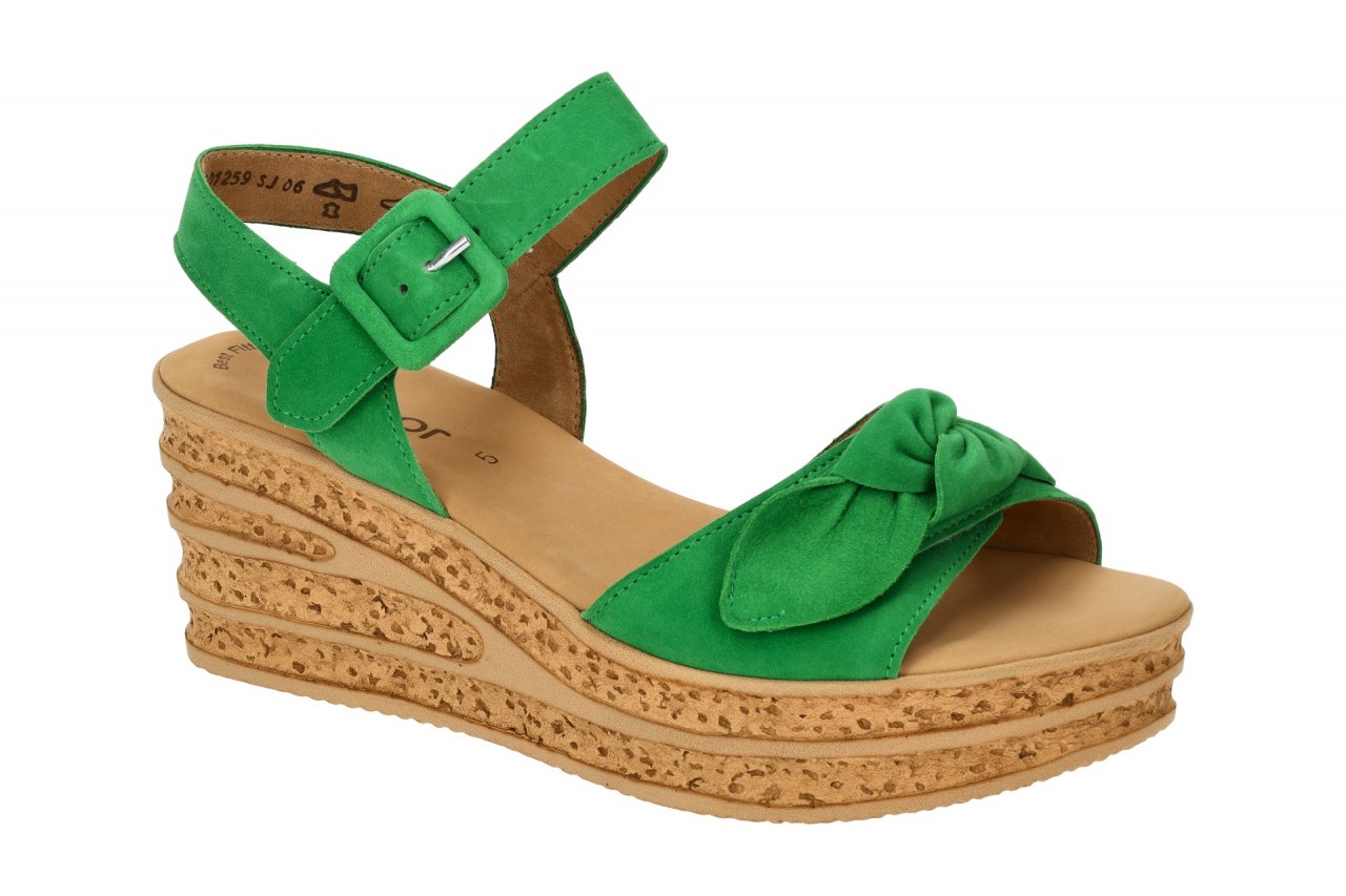 Gabor 64.653.19 Damen Riemchen Sandale gr?n verde - Best Fitting Keilabsatz 1 Gabor 64.653.19 Damen Riemchen Sandale gr?n verde - Best Fitting Keilabsatz