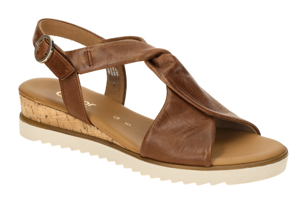 Gabor 82.751 Damen Sandalette Braun Camel Wedge Keilabsatz Echtleder Comfort 1 Gabor 82.751 Damen Sandalette Braun Camel Wedge Keilabsatz Echtleder Comfort