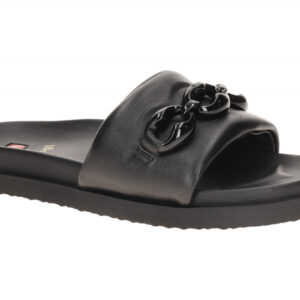 H?gl 0815 Schwarz Damen Pantoletten FRANKA Echtleder Gummisohle