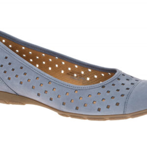 Gabor 84.169.10 Damen Ballerinas Slipper blau denim Gummisohle - HOVERCRAFT S...