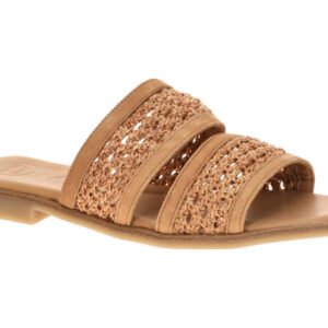 Paul Green Damen Pantoletten 6185-009 Braun Sisal Nubuck Leder Textil elegant...