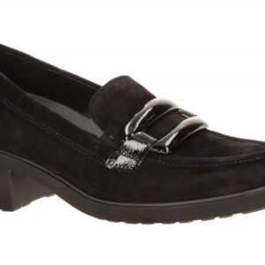 Gabor 4007.02 Elegant Slipper Schwarz Echtleder Blockabsatz 4cm