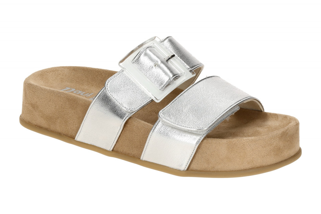 Paul Green Damen Pantoletten 6157-01 Alu Grau Bequeme Plateau-Pantolette 1 Paul Green Damen Pantoletten 6157-01 Alu Grau Bequeme Plateau-Pantolette