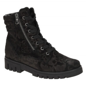 Waldl?ufer 723807 Damen Stiefeletten Schwarz H-SERENA Bequeme Lace Up Boots
