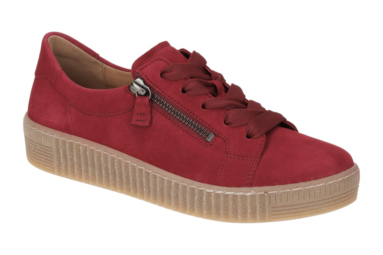Gabor 53.334 - Best Fitting Damen Halbschuhe Sneaker rot Leder Velour 1 Gabor 53.334 - Best Fitting Damen Halbschuhe Sneaker rot Leder Velour