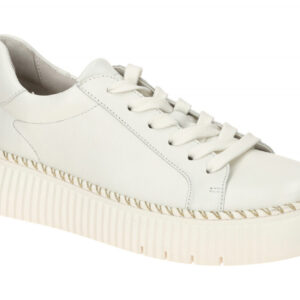 Gabor 63.240 - Halbschuh Sneaker wei?-gold latte glattleder bequem Keilsohle