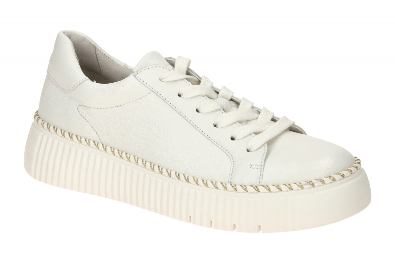 Gabor 63.240 - Halbschuh Sneaker wei?-gold latte glattleder bequem Keilsohle 1 Gabor 63.240 - Halbschuh Sneaker wei?-gold latte glattleder bequem Keilsohle