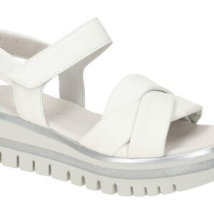 Gabor 44.622 Damen Sandalette Wei? Riemchen Keilabsatz PU-Laufsohle