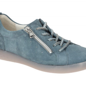 Waldl?ufer 947001 H-ClOE Damen Schn?r-Halbschuhe Blau Denim/Silber Bequemer K...