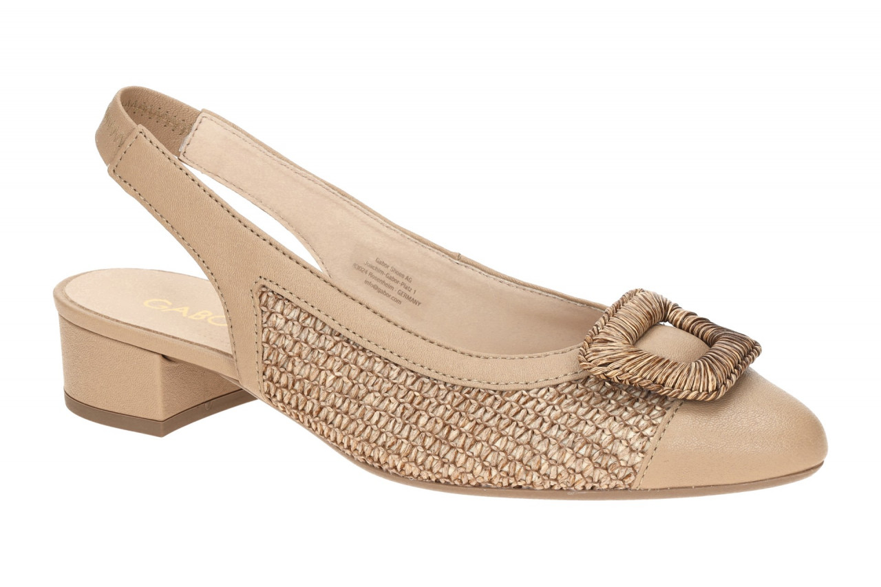 Gabor 81.526.44 Sling Pumps Braun Sand Steppa Echtleder Gummisohle Absatz 3cm 1 Gabor 81.526.44 Sling Pumps Braun Sand Steppa Echtleder Gummisohle Absatz 3cm