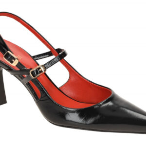 H?gl 7926 Schwarz Gl?nzende Sling Pumps SCARLETT Mary Jane Stil