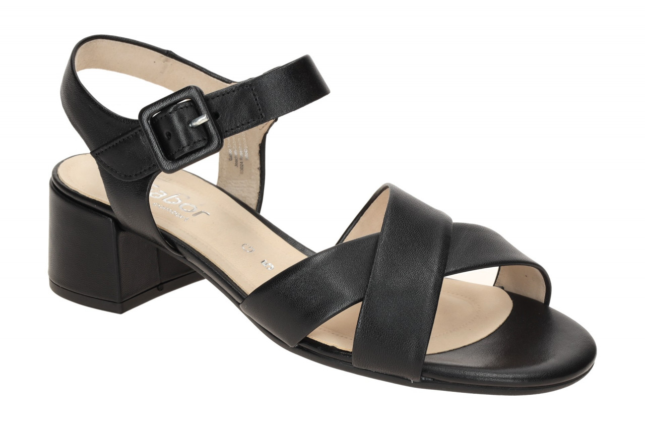Gabor Damen Sandalette 62.913.27 Schwarz (LDS) | Echtleder - Kreuzriemchen - ... 1 Gabor Damen Sandalette 62.913.27 Schwarz (LDS) | Echtleder - Kreuzriemchen - ...