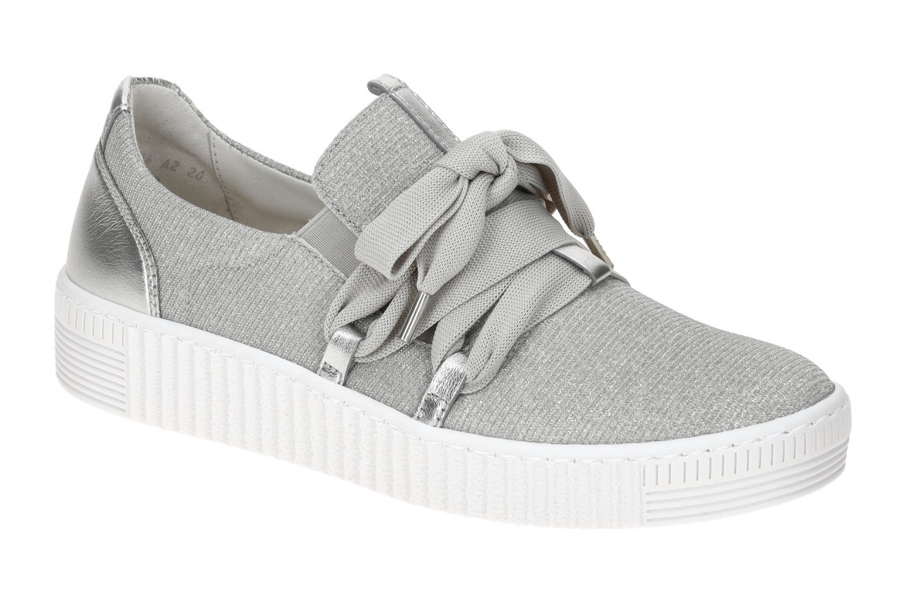 Gabor 83.333.61 - Silber Slipper Damen Schuhe mit Echtleder Komfort Fu?bett 1 Gabor 83.333.61 - Silber Slipper Damen Schuhe mit Echtleder Komfort Fu?bett
