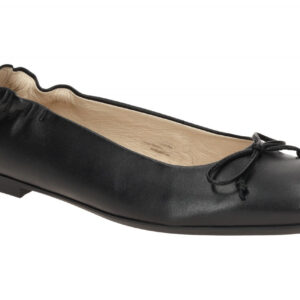 Gabor 82.611 Damen Ballerinas Schwarz Gummizug Echtleder Blockabsatz