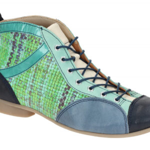 Think 3-000618-9110 GUAD 2 Damen Stiefeletten Blau-Green/Kombi Echtleder Rund...