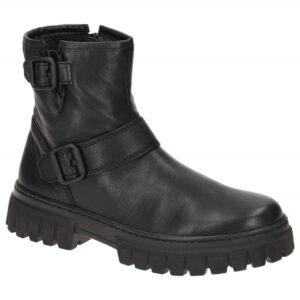 Gabor 52.523.27 YORK Damen Stiefeletten Schwarz Glattleder bequeme Biker-Boots