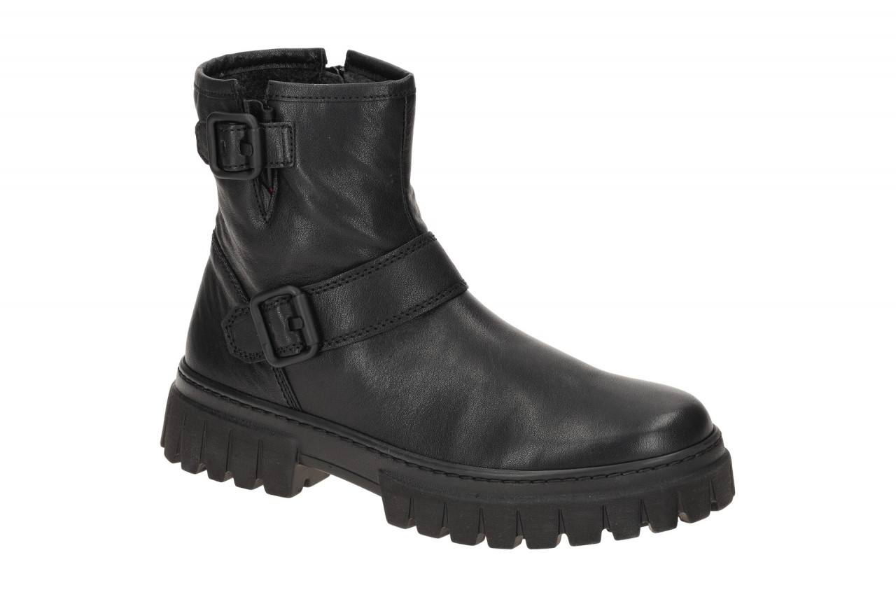 Gabor 52.523.27 YORK Damen Stiefeletten Schwarz Glattleder bequeme Biker-Boots 1 Gabor 52.523.27 YORK Damen Stiefeletten Schwarz Glattleder bequeme Biker-Boots