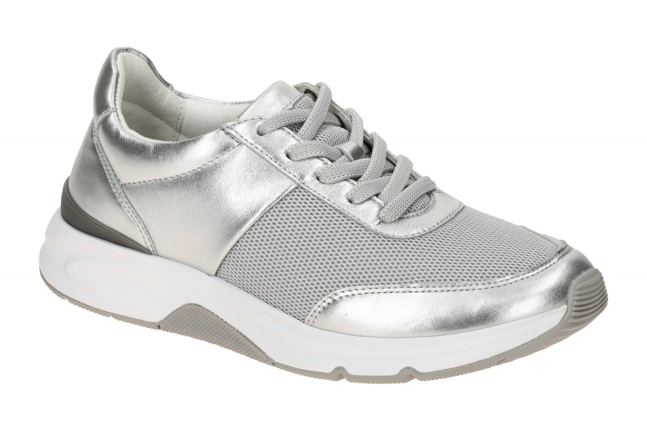 "Gabor 66.897.10 ROLLINGSOFT Silber Damenschuhe Sportliche Schn?r-Halbschuhe" 1 "Gabor 66.897.10 ROLLINGSOFT Silber Damenschuhe Sportliche Schn?r-Halbschuhe"