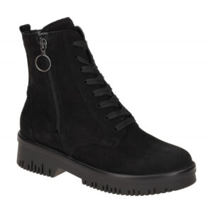 Waldl?ufer 934802 Damen Stiefeletten Schwarz bequeme Lace Up Boots
