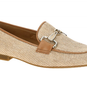 Gabor 85.214 Beige Slipper Halbschuhe Lammnappa Bast-Optik Blockabsatz