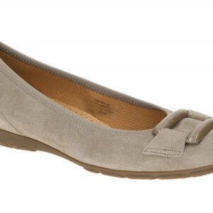 Gabor 74.166.12 Damen Ballerinas grau kiesel/taupe mit HOVERCRAFT Gummisohle