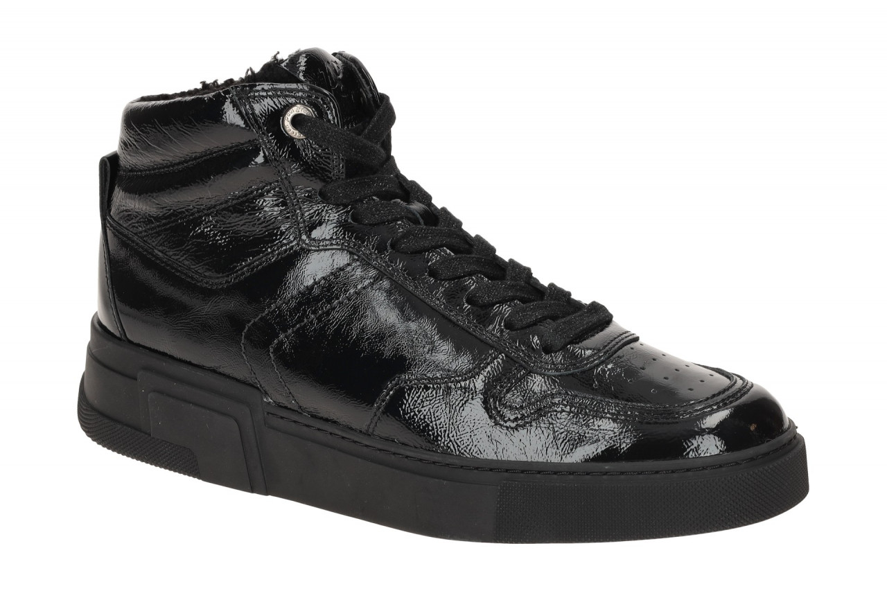Paul Green Mid Cut Sneaker 5373-09 PG Black Lacquer Leather Warm Lining 1 Paul Green Mid Cut Sneaker 5373-09 PG Black Lacquer Leather Warm Lining